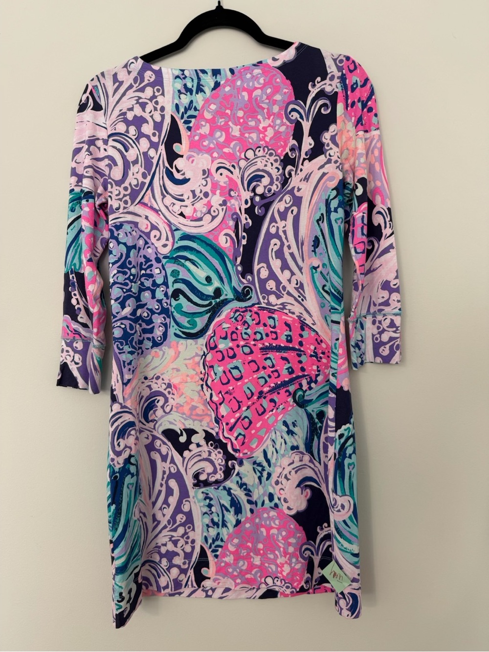 Lilly Pulitzer Tana Shift Dress Water Ya Waiting For Print Size S - Picture 8 of 8